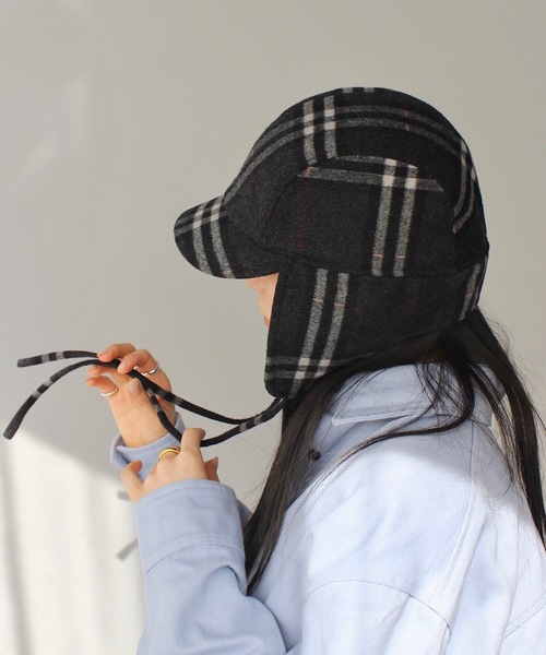 SANSeLF（サンセルフ）の「２WAY フライトキャップ【SANSeLF】sana24a023（キャップ・レディース・チャコールグレー/グレー/ベージュ・FREE）」の8枚目の写真