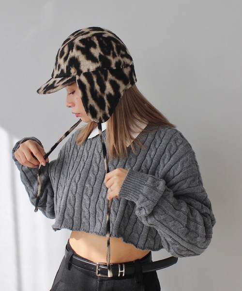 SANSeLF（サンセルフ）の「２WAY フライトキャップ【SANSeLF】sana24a023（キャップ・レディース・チャコールグレー/グレー/ベージュ・FREE）」の11枚目の写真