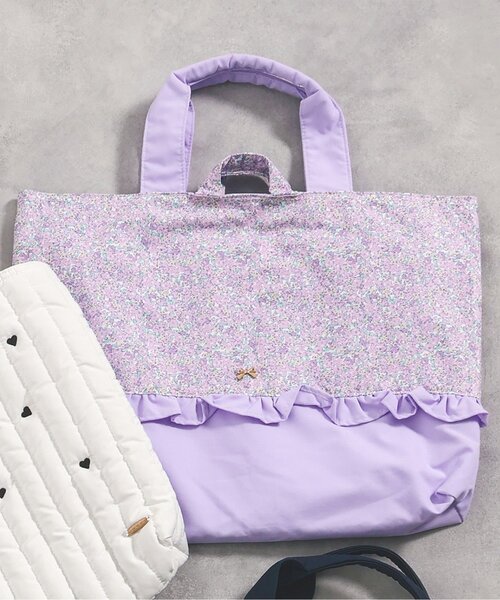 apres les cours（アプレレクール）の「3柄 レッスントート（トートバッグ・キッズ・ブルー/アイボリー/ラベンダー・FREE）」の3枚目の写真