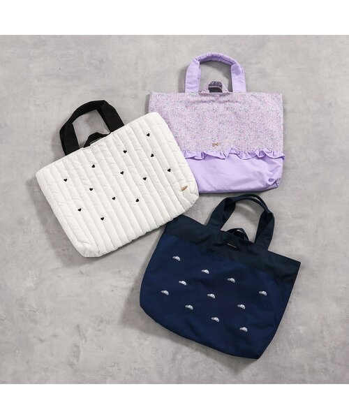 apres les cours（アプレレクール）の「3柄 レッスントート（トートバッグ・キッズ・ブルー/アイボリー/ラベンダー・FREE）」の4枚目の写真