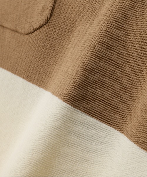 N.（N. Natural Beauty Basic）（エヌエヌナチュラルビューティーベーシック）の「ワイドボーダーニット（ニット/セーター・レディース・ブラック/ベージュ・MEDIUM）」の8枚目の写真