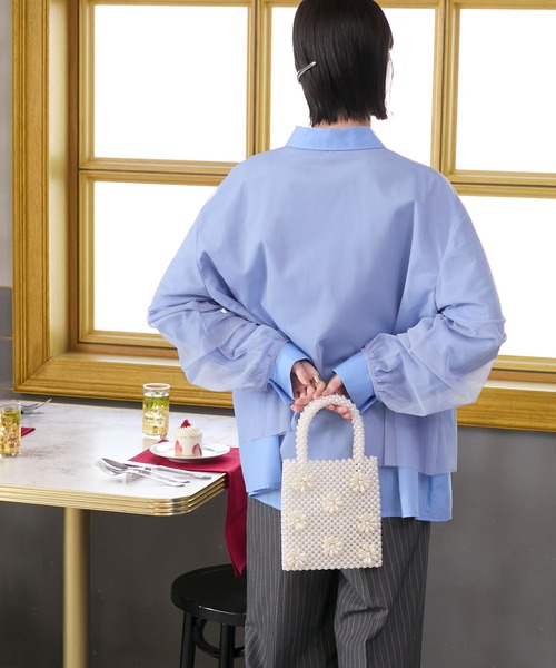forksy.】【オケージョン対応】ビーズ フラワーモチーフ バッグ