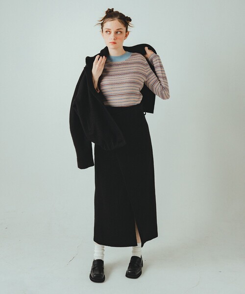 STUDIOUS（ステュディオス）の「【PINUE/ピヌエ】ブークレブルゾン（その他アウター・レディース・アイボリー/ブラック・FREE）」の11枚目の写真