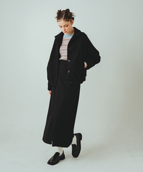 STUDIOUS（ステュディオス）の「【PINUE/ピヌエ】ブークレブルゾン（その他アウター・レディース・アイボリー/ブラック・FREE）」の13枚目の写真