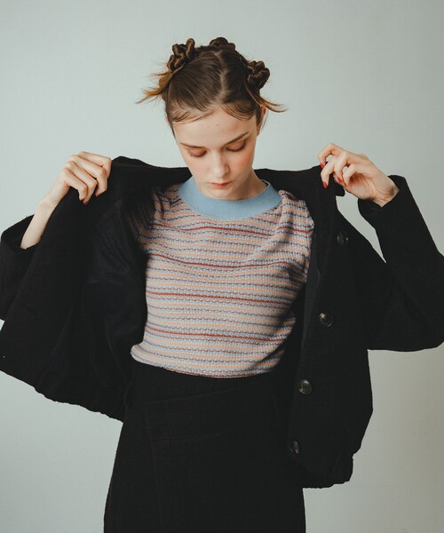 STUDIOUS（ステュディオス）の「【PINUE/ピヌエ】ブークレブルゾン（その他アウター・レディース・アイボリー/ブラック・FREE）」の14枚目の写真