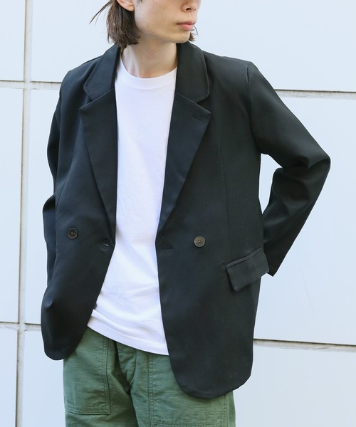 ROOPTOKYO（ループトウキョウ）の「ダブルテーラードジャケット（テーラードジャケット・メンズ・ナチュラル/ブラック・FREE）」の18枚目の写真