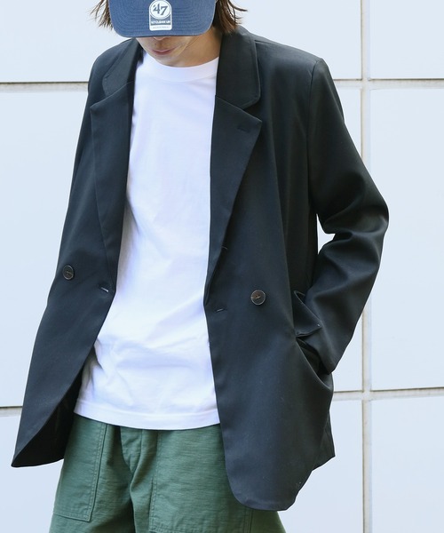 ROOPTOKYO（ループトウキョウ）の「ダブルテーラードジャケット（テーラードジャケット・メンズ・ナチュラル/ブラック・FREE）」の19枚目の写真