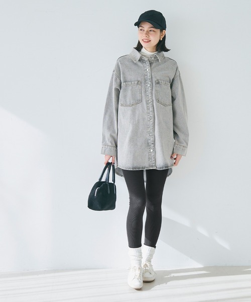 coca(coca)(コカ)の「【WEB限定セール】リブハイウエストレギンス(レギンス/スパッツ・レディース・グレー/ブラック・L/M)」の9枚目の写真