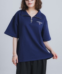 Remember.（リメンバー）の「【フラワーチャーム半袖ハーフジップ】（シャツ/ブラウス）」