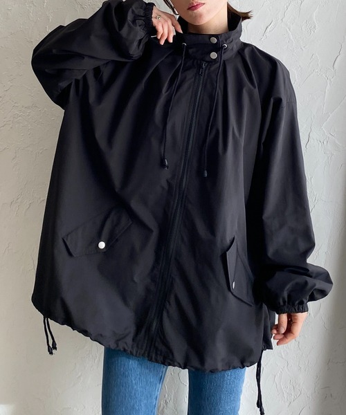 ジャケット フード スタンドカラー ビッグシルエット☆２色 THE CRAFT CREW PRODUCTS】ビッグシルエット スタンドカラー