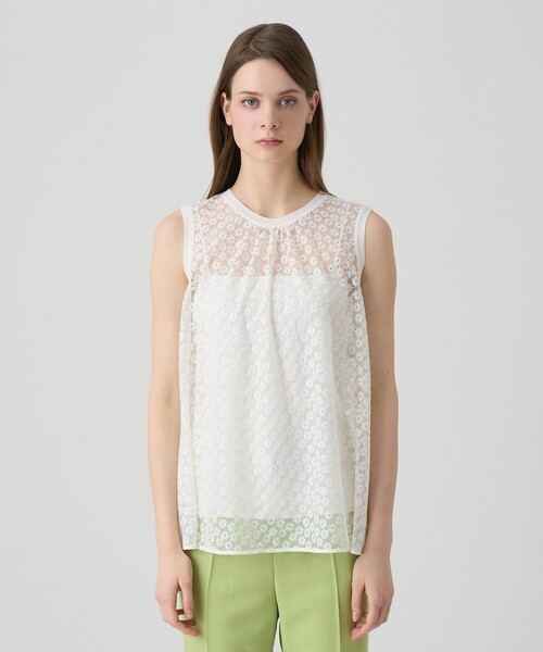 ANAYI（アナイ）の「フラワー刺繍ノースリーブ ブラウス（シャツ/ブラウス・レディース・ホワイト/ブラック・36/38）」の15枚目の写真