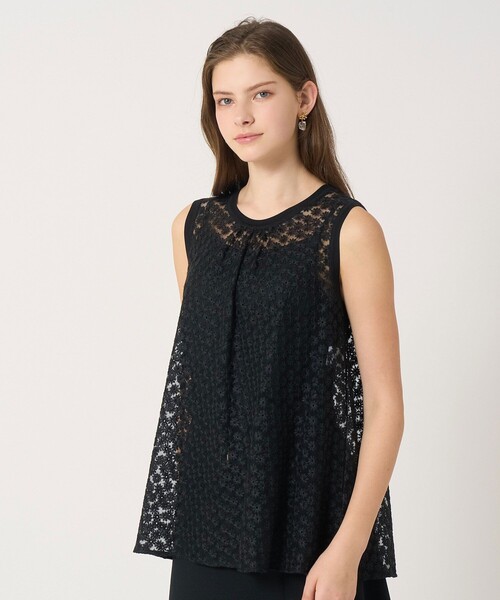 ANAYI（アナイ）の「フラワー刺繍ノースリーブ ブラウス（シャツ/ブラウス・レディース・ホワイト/ブラック・36/38）」の3枚目の写真