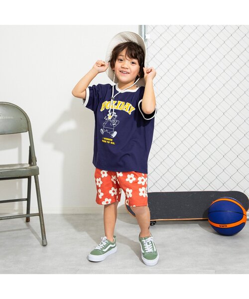 BREEZE(ブリーズ)の「【リンク/ジュニア対応】3色3柄カレッジ半袖Tシャツ(Tシャツ/カットソー・キッズ・キナリ/ネイビー/レッド・80/90/100/110/120/130/140/150)」の9枚目の写真