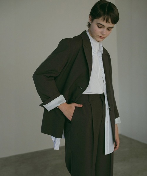 MANOF(マノフ)の「2WAY ZIP JACKET(テーラードジャケット・レディース・グリーン系その他/チャコールグレー・S/M)」の5枚目の写真