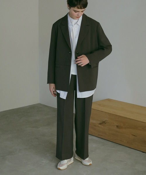 MANOF(マノフ)の「2WAY ZIP JACKET(テーラードジャケット・レディース・グリーン系その他/チャコールグレー・S/M)」の3枚目の写真