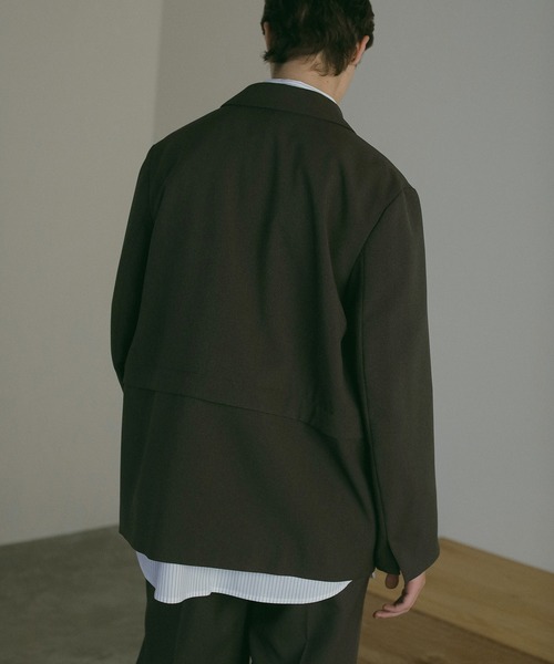 MANOF(マノフ)の「2WAY ZIP JACKET(テーラードジャケット・レディース・グリーン系その他/チャコールグレー・S/M)」の8枚目の写真