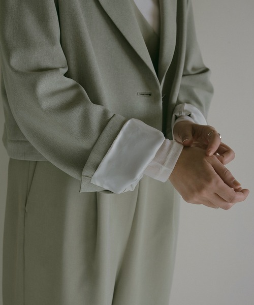 MANOF(マノフ)の「2WAY ZIP JACKET(テーラードジャケット・レディース・グリーン系その他/チャコールグレー・S/M)」の16枚目の写真