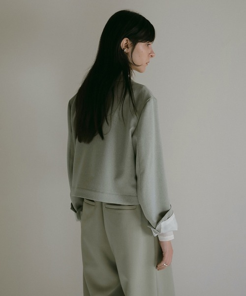 MANOF(マノフ)の「2WAY ZIP JACKET(テーラードジャケット・レディース・グリーン系その他/チャコールグレー・S/M)」の21枚目の写真