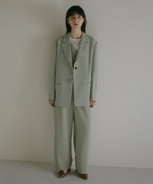 MANOF(マノフ)の「2WAY ZIP JACKET(テーラードジャケット・レディース・グリーン系その他/チャコールグレー・S/M)」の14枚目の写真