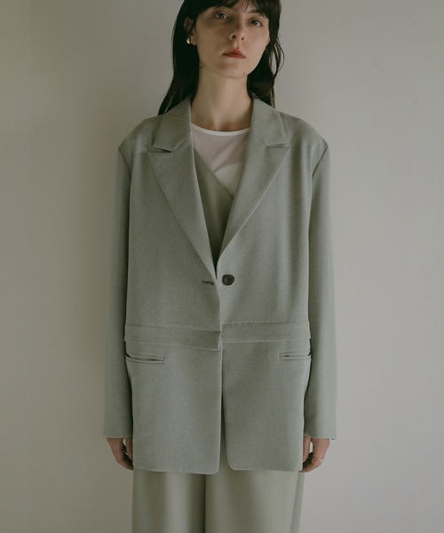 MANOF(マノフ)の「2WAY ZIP JACKET(テーラードジャケット・レディース・グリーン系その他/チャコールグレー・S/M)」の12枚目の写真