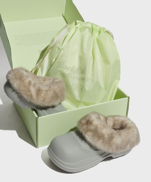ROCKFISH WEATHERWEAR(ロックフィッシュウェザーウェア)の「HAYDEN FUR COLLAR GLOG(サンダル・レディース・グリーン/ホワイト/ブルー/モカ/ピンク/イエロー/ブラック・23.0cm/25.0cm/24.0cm)」の5枚目の写真