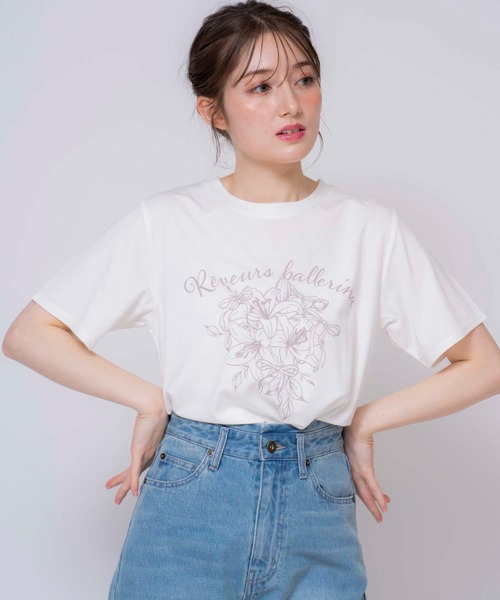 NOELA（ノエラ）の「【15周年】リリーＡｎｎｉｖｅｒｓａｒｙＴシャツ（Tシャツ/カットソー・レディース・ネイビー/オフホワイト/ピンク・フリー）」の10枚目の写真