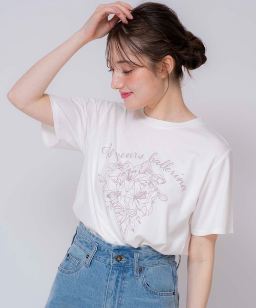NOELA（ノエラ）の「【15周年】リリーＡｎｎｉｖｅｒｓａｒｙＴシャツ（Tシャツ/カットソー・レディース・ネイビー/オフホワイト/ピンク・フリー）」の11枚目の写真