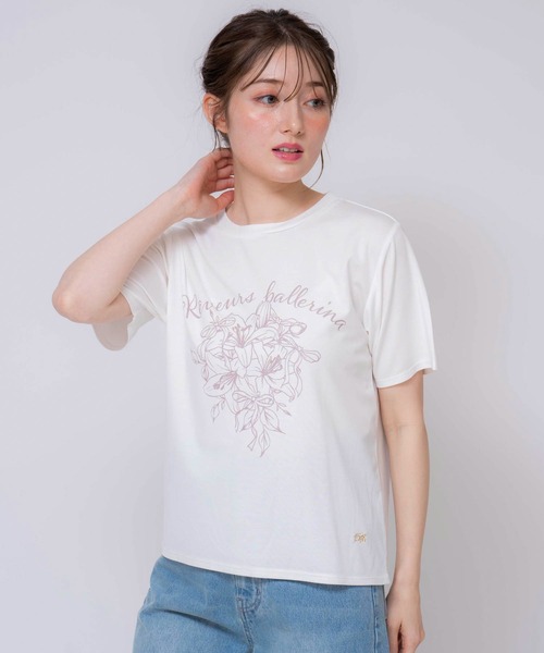 NOELA（ノエラ）の「【15周年】リリーＡｎｎｉｖｅｒｓａｒｙＴシャツ（Tシャツ/カットソー・レディース・ネイビー/オフホワイト/ピンク・フリー）」の12枚目の写真