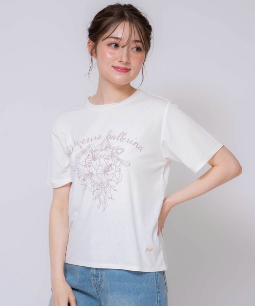 NOELA（ノエラ）の「【15周年】リリーＡｎｎｉｖｅｒｓａｒｙＴシャツ（Tシャツ/カットソー・レディース・ネイビー/オフホワイト/ピンク・フリー）」の13枚目の写真