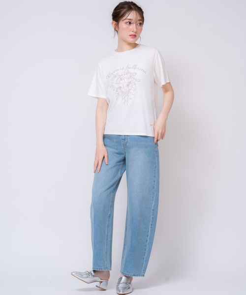 NOELA（ノエラ）の「【15周年】リリーＡｎｎｉｖｅｒｓａｒｙＴシャツ（Tシャツ/カットソー・レディース・ネイビー/オフホワイト/ピンク・フリー）」の18枚目の写真