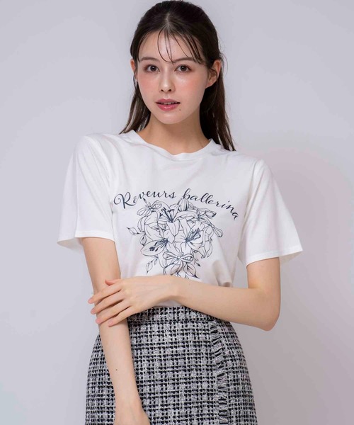 NOELA（ノエラ）の「【15周年】リリーＡｎｎｉｖｅｒｓａｒｙＴシャツ（Tシャツ/カットソー・レディース・ネイビー/オフホワイト/ピンク・フリー）」の21枚目の写真