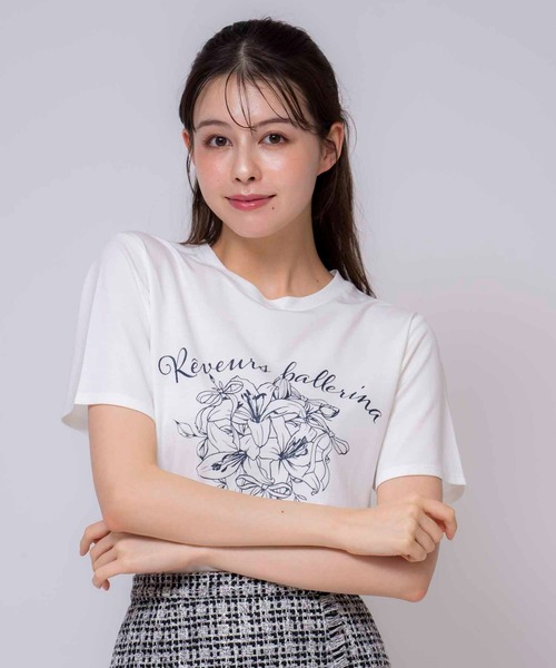 NOELA（ノエラ）の「【15周年】リリーＡｎｎｉｖｅｒｓａｒｙＴシャツ（Tシャツ/カットソー・レディース・ネイビー/オフホワイト/ピンク・フリー）」の22枚目の写真