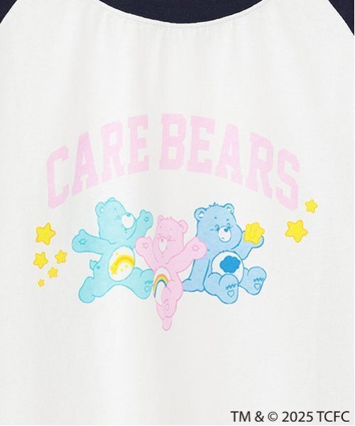 LOVETOXIC（ラブトキシック）の「【ケアベア】【綿100％】ラグランクロップド長袖Tシャツ（Tシャツ/カットソー・キッズ・ピンク/ネイビー/サックスブルー・M:150cm/S:140cm/L:160cm）」の13枚目の写真