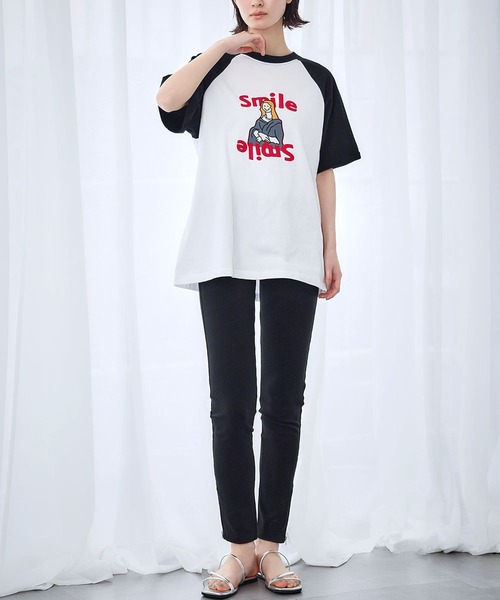 LOWO（ロワ）の「【綿100％使用】ユニセックスフロントプリントTシャツ（Tシャツ/カットソー・レディース・ブラック・FREE）」の3枚目の写真