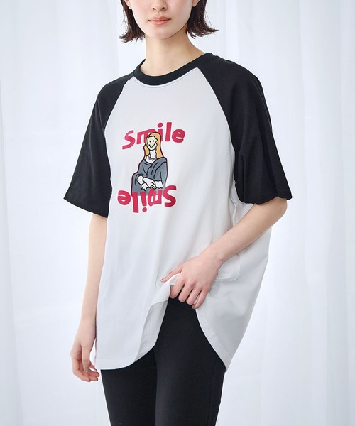 LOWO（ロワ）の「【綿100％使用】ユニセックスフロントプリントTシャツ（Tシャツ/カットソー・レディース・ブラック・FREE）」の5枚目の写真