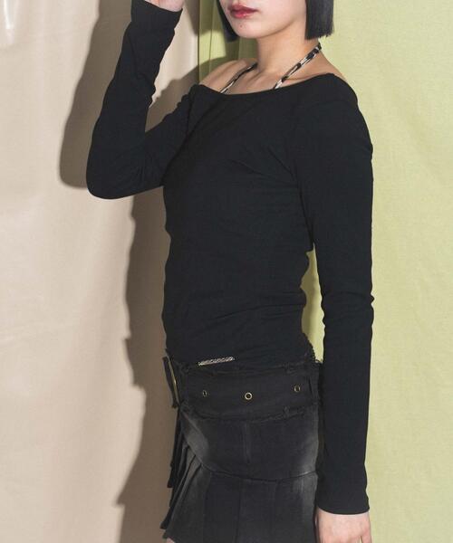 dispark（ディスパーク）の「DISPARK/レオパードキャミドッキングトップス（Tシャツ/カットソー・レディース・ブラック/ホワイト・FREE）」の9枚目の写真