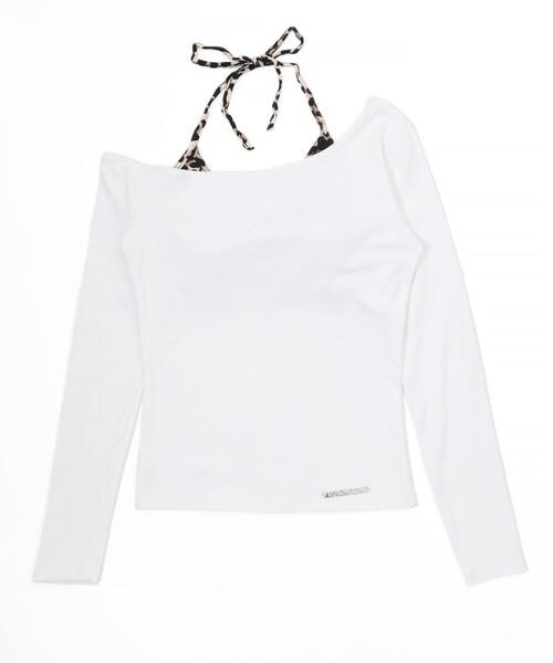 dispark（ディスパーク）の「DISPARK/レオパードキャミドッキングトップス（Tシャツ/カットソー・レディース・ブラック/ホワイト・FREE）」の12枚目の写真