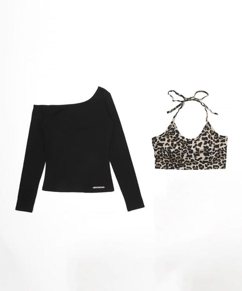 dispark（ディスパーク）の「DISPARK/レオパードキャミドッキングトップス（Tシャツ/カットソー・レディース・ブラック/ホワイト・FREE）」の3枚目の写真