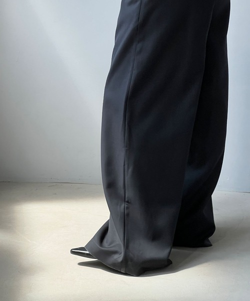 ArguE CulturE ダブルウエストスラックス ロングパンツ 男女兼用 DOUBLE WAIST SLACKS(36 BEIGE): BOTTOMSjosemoon