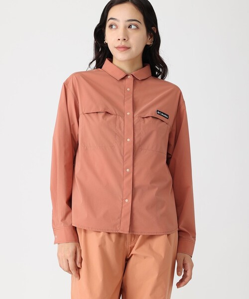 ブラウス シャツ Columbia／ウィメンズローハイク ロングスリーブシャツ／コロンビア／撥水／長袖シャツ／軽量／ストレッチ／UVカット レディース Columbia／ウィメンズローハイク ロングスリーブシャツ
