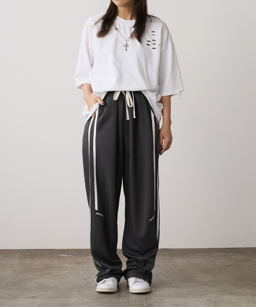 ROOPTOKYO（ループトウキョウ）の「ネックレス付き ダメージ半袖Tシャツ メンズ 夏物 夏服（Tシャツ/カットソー・メンズ・ブラック/ホワイト・M/L）」の5枚目の写真