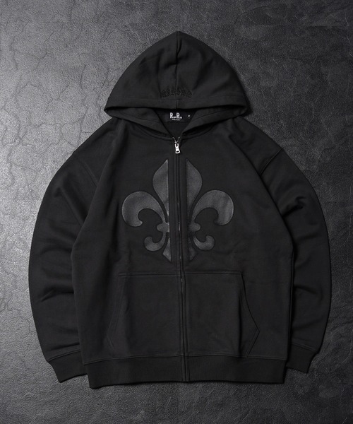 RIPPER(リッパー)の「【RIPPER】百合 ヘビーウェイト ジップパーカー / Lily Zip Hoodie(パーカー・メンズ・ブラック/スミクロ/グレー・S/M/L)」の5枚目の写真