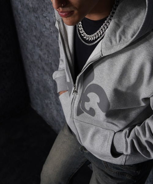 RIPPER(リッパー)の「【RIPPER】百合 ヘビーウェイト ジップパーカー / Lily Zip Hoodie(パーカー・メンズ・ブラック/スミクロ/グレー・S/M/L)」の11枚目の写真