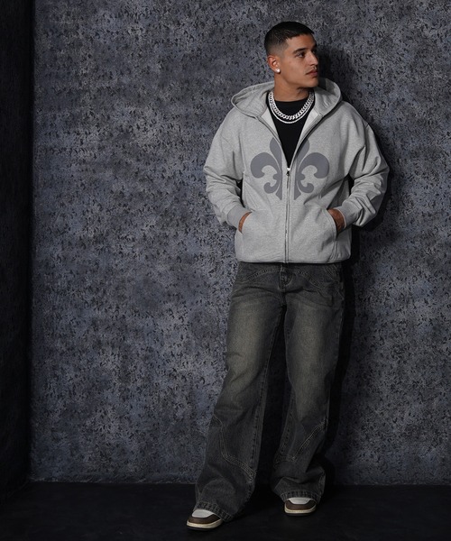 RIPPER(リッパー)の「【RIPPER】百合 ヘビーウェイト ジップパーカー / Lily Zip Hoodie(パーカー・メンズ・ブラック/スミクロ/グレー・S/M/L)」の8枚目の写真