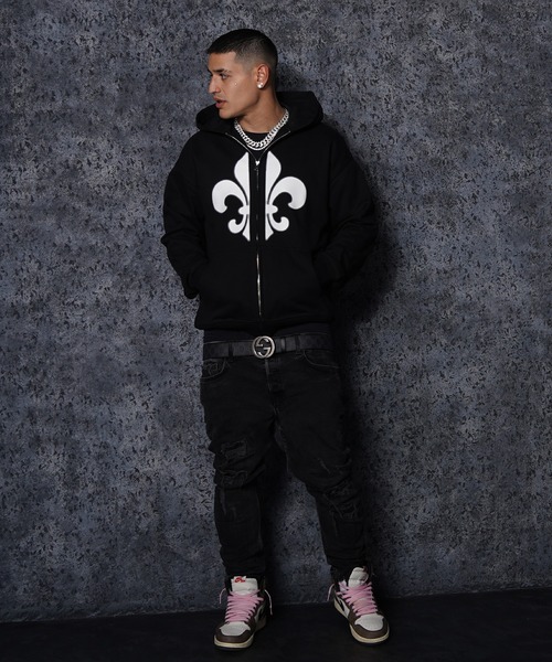 RIPPER(リッパー)の「【RIPPER】百合 ヘビーウェイト ジップパーカー / Lily Zip Hoodie(パーカー・メンズ・ブラック/スミクロ/グレー・S/M/L)」の18枚目の写真