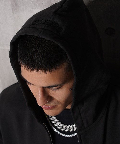 RIPPER(リッパー)の「【RIPPER】百合 ヘビーウェイト ジップパーカー / Lily Zip Hoodie(パーカー・メンズ・ブラック/スミクロ/グレー・S/M/L)」の14枚目の写真