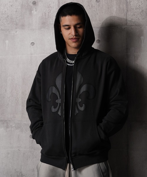 RIPPER(リッパー)の「【RIPPER】百合 ヘビーウェイト ジップパーカー / Lily Zip Hoodie(パーカー・メンズ・ブラック/スミクロ/グレー・S/M/L)」の15枚目の写真