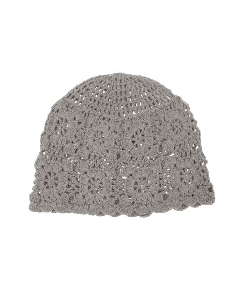 Ungrid(アングリッド)の「かぎ針編みニット帽(ニットキャップ/ビーニー・レディース・ブラック/グレー・FREE)」の11枚目の写真