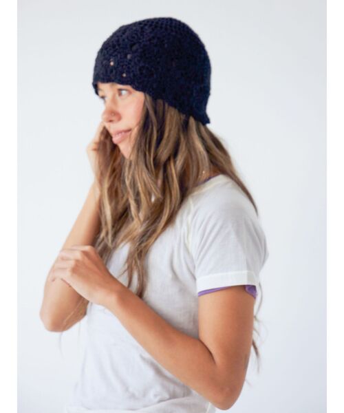 Ungrid(アングリッド)の「かぎ針編みニット帽(ニットキャップ/ビーニー・レディース・ブラック/グレー・FREE)」の19枚目の写真