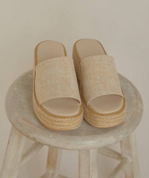 acym Volume heel jute サンダル Volume heel jute サンダル | ACYM ONLINE SHOP